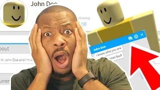 JOHN DOE SENT ME A MESSAGE on ROBLOX!! (SCARY!)