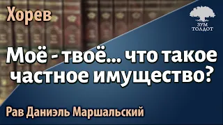 [55 часть]Моё - твоё... что такое частное имущество? Рав Даниэль Маршальский