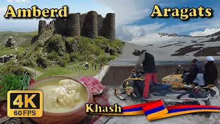 Amberd, Aragats Mountain, Khash / 2022 Armenia.  Амберд, гора Арагац, Хаш / 2022 Армения. 4k 60fps