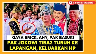 Gak Nyangka Pak JOKOWI Turun Ke Lapangan, Keluarkan HP ! Begini Gaya AHY, Pak BASUKI, ERICK THOHIR