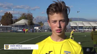 U15-Zahod, 12. kolo: Domžale : Gostilna Kogoj Bilje 2:0 (2:0)