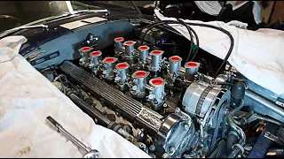 Jaguar V12 5.3L Series 3 HE in an AC Cobra Fuel injection Jenvey throttle body conversion