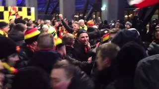 Le havre - Lens 18-01-2013 sortie des supporters lensois !    #PARTIE 2