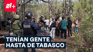 Rescatan a 15 personas de un narcocampamento de trabajos forzados en Fresnillo, Zacatecas - N+