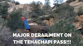 MAJOR DERAILMENT on Tehachapi Pass