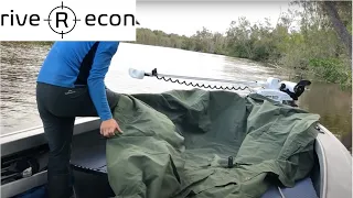 Camping on the Boat Solo Adventure - Boat Bow Tent, 1st Time Bow Fishing