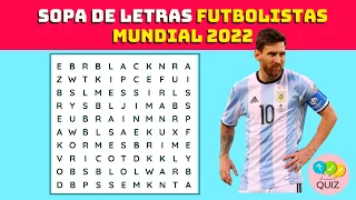 Sopa de Letras de FUTBOLISTAS ⚽ Juegos Visuales Mentales 🔥 MEMORIA y CONCENTRACIÓN / ✨ QUIZ /TRIVIA