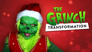 TURNING MYSELF INTO THE GRINCH FOLLOWING A GLAM&GORE  VIDEO | Christmas Grinch SFX Makeup Challenge