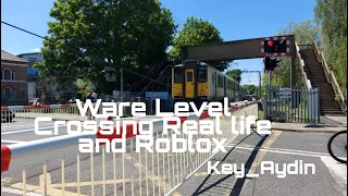 Ware Level Crossing. Real life and Roblox