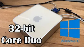 Debloated Windows 10 (Tiny10) on 2006 Core Duo Mac Mini