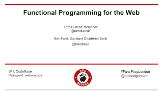 Functional Programming for the Web - February 2016