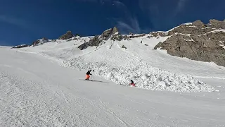 Avalanche  in Courchevel French Alps on April 16th 2022…lucky skiers!!