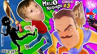 SCARY HELLO NEIGHBOR DREAM: SHADOW MAN! FGTEEV BUTT KICKED! COKE & MENTOS EXPERIMENT Basement Beta 3