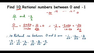 Find 10 rational numbers between 0 and -1 // how to find rational numbers