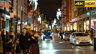 🎄London Seven Dials Lights on 🎆Christmas 2021 Walk 🎅🏻Covent Garden and Strand [4K HDR]