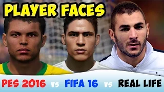 [TTB] FIFA 16 vs PES 2016 vs Real Life - Player Faces Comparison
