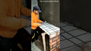Construction A Modern Reinforced Concrete Kitchen - Amazing Construction Skills of Construction Work