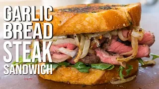 Garlic Bread Steak Sandwich | SAM THE COOKING GUY