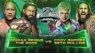 WWE 2K24 - Cody Rhodes & Seth Rollins 🆚 The Rock & Roman Reigns - WrestleMania XL |RTX4050™ [4K60]