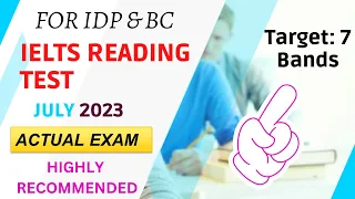 IELTS reading practice test with answers | Cambridge ielts July 2023