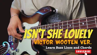 Bass Tutorial I 'Isn't She Lovely' on Bass Guitar - Victor Wooten Style! I Peter K. Lee