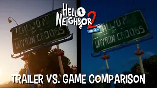 Hello Neighbor 2 Beta - Trailer vs. Game Comparison (Cutscenes Only)