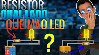 Ligar Resistor no [negativo ou positivo do LED] ?