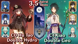 C0 Hutao Double Hydro & C1 Xiao Double Geo | Spiral Abyss 3.4/3.5 Floor 12 9 Stars | Genshin Impact