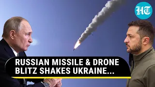 Putin Shakes Ukraine With Massive Drone, Missile Blitz; Blackout In Dnipro, Water Supply Hit | Watch
