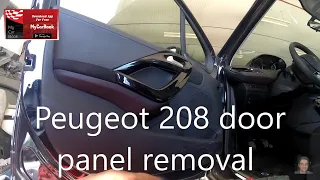 Peugeot 208 door panel removal