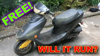 Free Junk Scooter! Will It Run? Let's See If We Can Fix It!