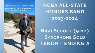 NC All State 2023-24 High School (9-10) Saxophone Solo - Tenor, Ending A