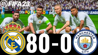 FIFA 23 - MESSI, RONALDO, MBAPPE, NEYMAR, ALL STARS - REAL MADRID 80-0 MAN CITY - UCL FINAL!