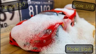 Diecast Ferrari F50 scale 1/18 Model Car Clean and Polish Bburago Detailing