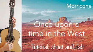 Once upon a time in the west (Morricone), Guitar lesson, sheet and Tab