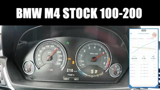 BMW M4 F82 STOCK 100-200 ACCELERATION