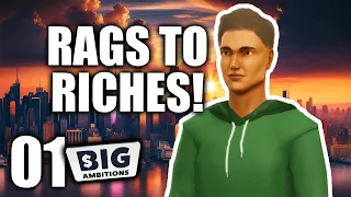 HOMELESS TO TYCOON! My First Day in Big Ambitions! | Ep 1 | Big Ambitions