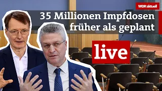 Karl Lauterbach: 35 Millionen zusätzliche Impfdosen Moderna gegen Impfstoffmangel | WDR aktuell