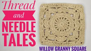 Easy crochet willow granny square | Crochet for beginners | Easy crochet tutorial