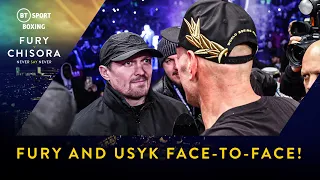"YOU UGLY LITTLE MAN!" Tyson Fury and Oleksandr Usyk face-to-face with Joe Joyce crashing the party!