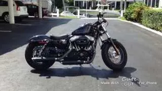 Harley Davidson Forty Eight with Vance & Hines Twin Slash 3" Slip-ons