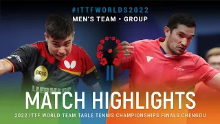 Highlights | Kay Stumper (GER) vs Emmanuel Lebesson (FRA) | MT Grps | #ITTFWorlds2022