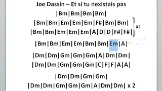 Joe Dassin – Et si tu nexistais pas (Chords)