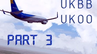 FSX PMDG 737-800 NG Киев -Одесса часть 3 [UKBB-UKOO]  - снижение, заход и посадка