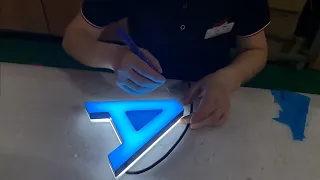 How to apply vinyl to solid led acrylic sign letters