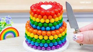 Miniature Rainbow Chocolate Cake Decorating | Best Of Miniature Cake Recipe By Yummy Bakery