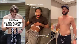 Guys Trying The Period Cramps Simulator.TikTok Compilation.