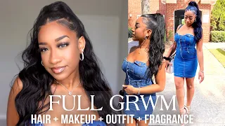 FULL GRWM: DATE NIGHT EDITION | HAIR + MAKEUP + OUTFIT + PERFUME