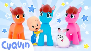 Magic Play-Doh Ponies! Learn colors with Cuquin's surprise eggs