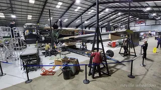 Video 235 Restoration of Lancaster NX611 Year 7.-- Port Wing removed.